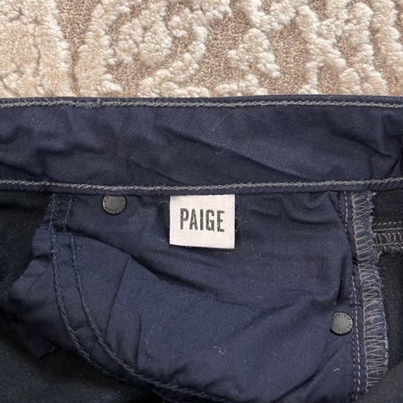 Paige Skyline Skinny Jeans Mid Rise Dark Wash - Picture 9 of 11